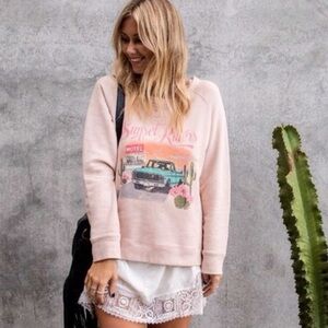 Spell Pink 'Sunset Riders' Graphic Sweater